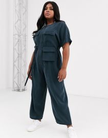 ASOS DESIGN Curve minimal boiler jumpsuit with detachable fanny pack   ASOS at Asos